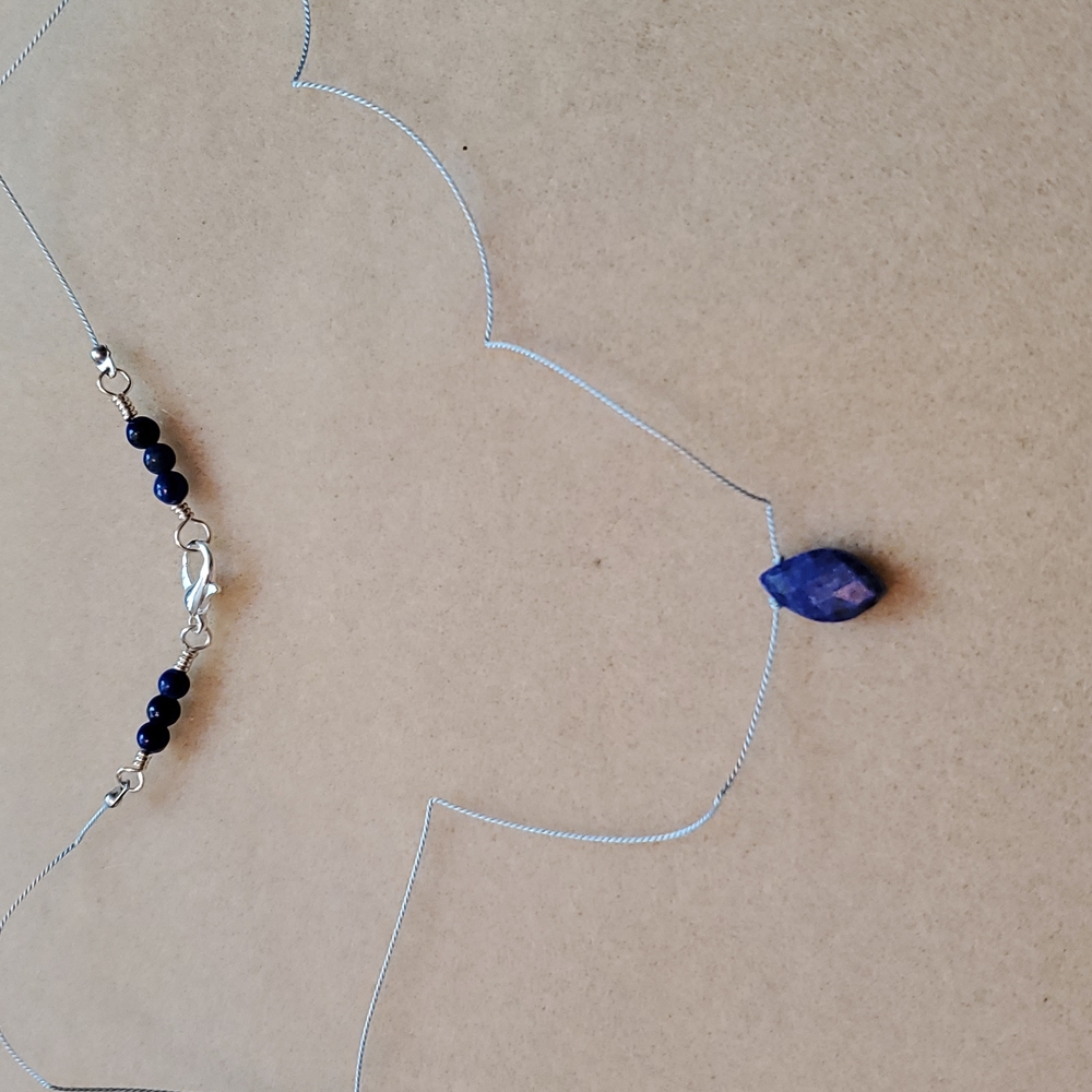 Delicate lapis necklace